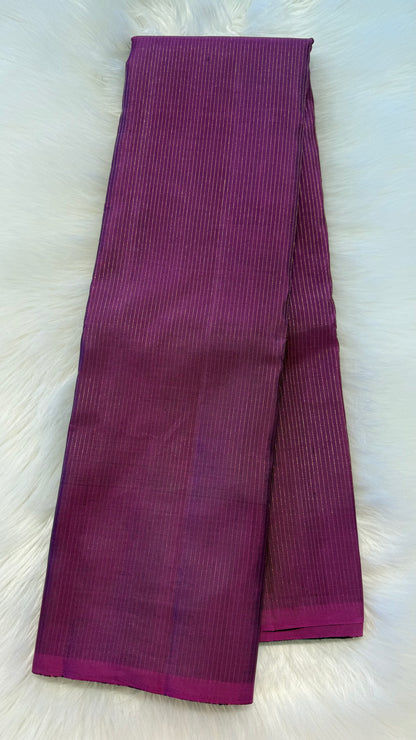YELLOW, MAGENTA AND GREEN PARTLY KANCHIPURAM HANDLOOM SILK SAREE (KSS446)
