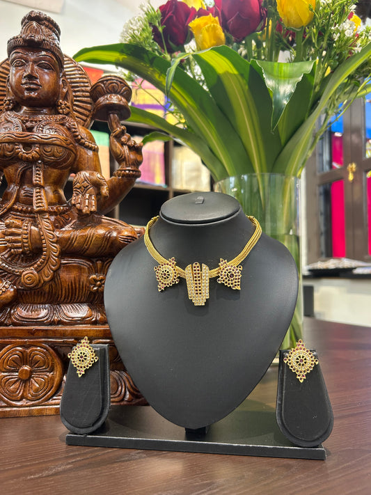 Radha Short Necklace Jewellery Set