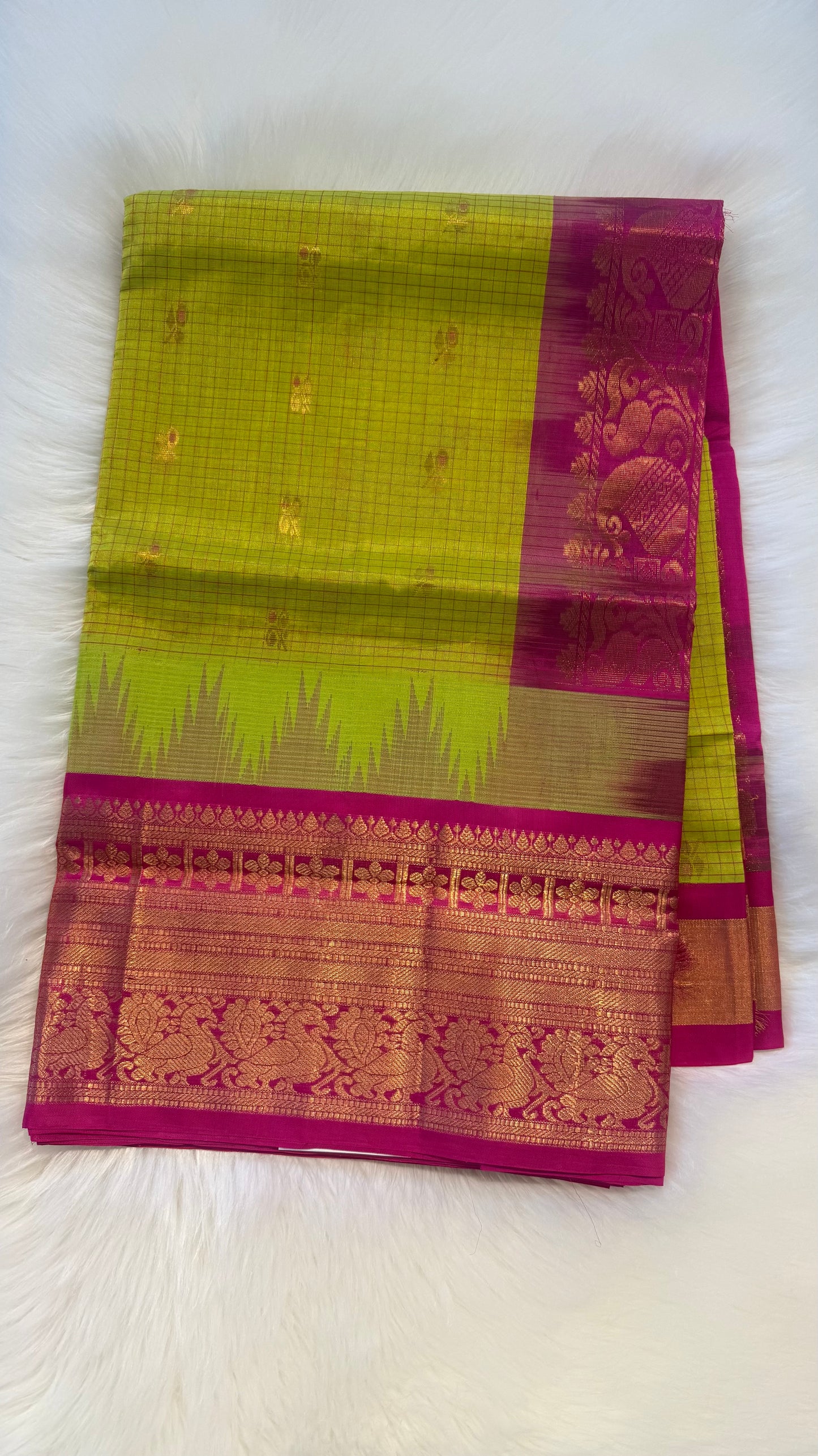 HANDLOOM KANCHIPURAM SILK COTTON (KSC273)