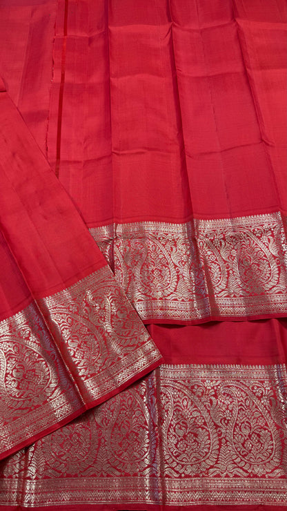 CHILLI RED HANLOOM KANCHIPURAM SILK SAREE (KSS 583)