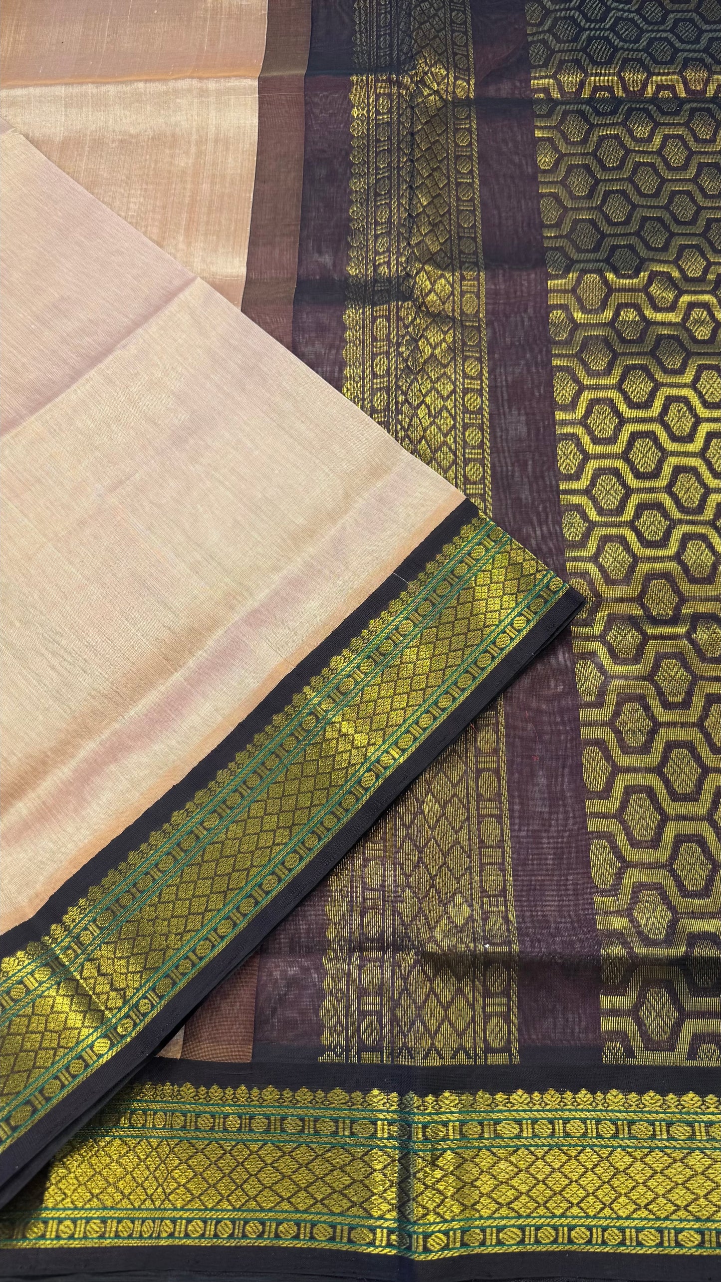 HANDLOOM KANCHIPURAM SILK COTTON (KSC161)