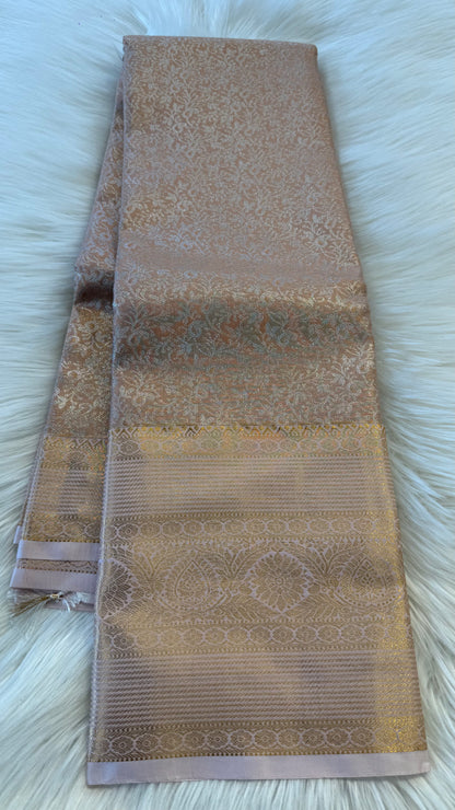PINK PEARL SEMI SILK KANICHIPURAM SILK SAREE (SSKS12)