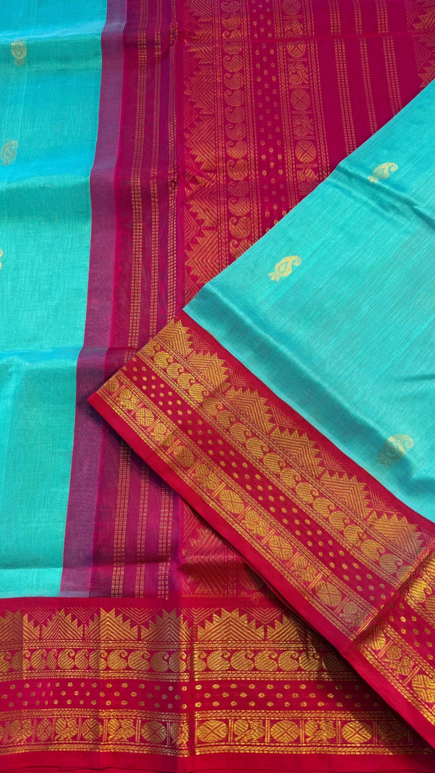 HANDLOOM KANCHIPURAM SILK COTTON (KSC227)