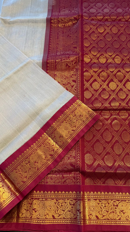HANDLOOM KANCHIPURAM SILK COTTON (KSC280)