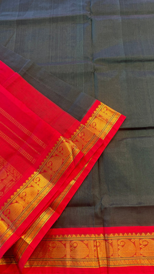 HANDLOOM KANCHIPURAM SILK COTTON (KSC207)