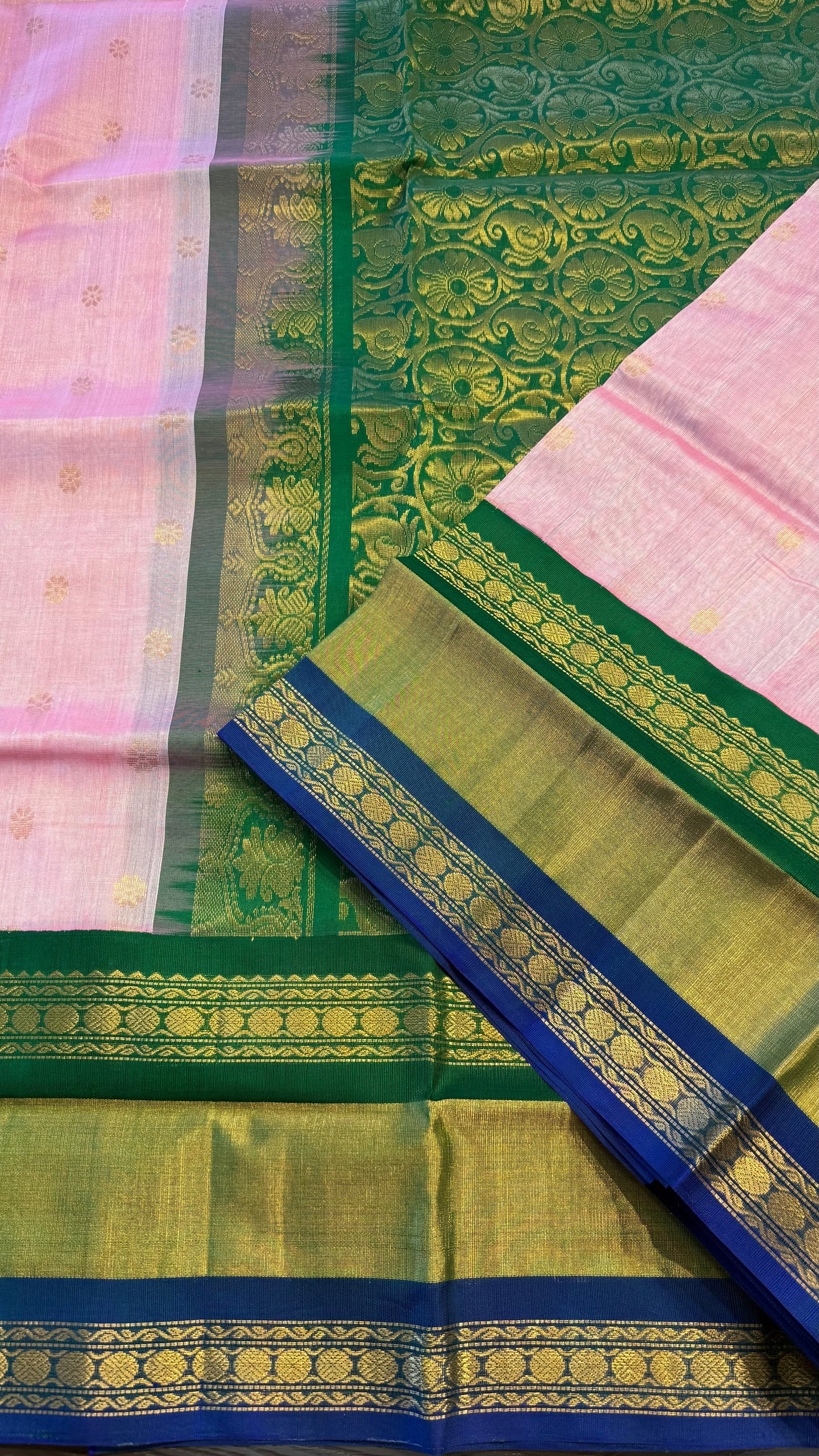 HANDLOOM KANCHIPURAM SILK COTTON (KSC272)