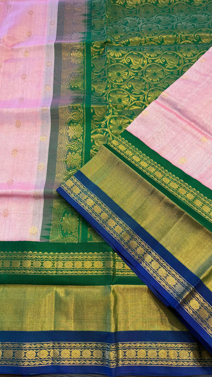 HANDLOOM KANCHIPURAM SILK COTTON (KSC272)