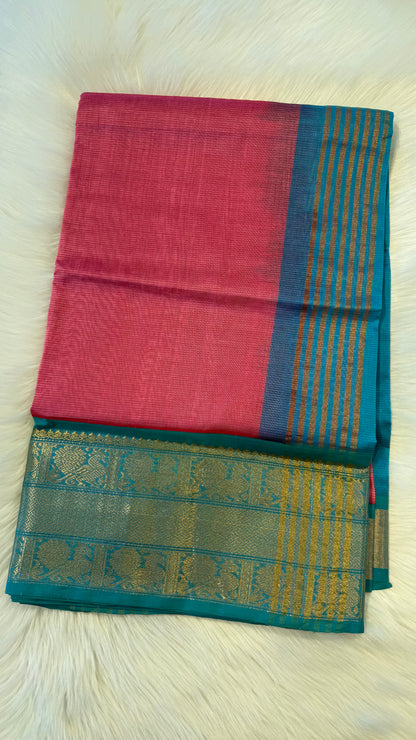 HANDLOOM KANCHIPURAM SILK COTTON (KSC242)