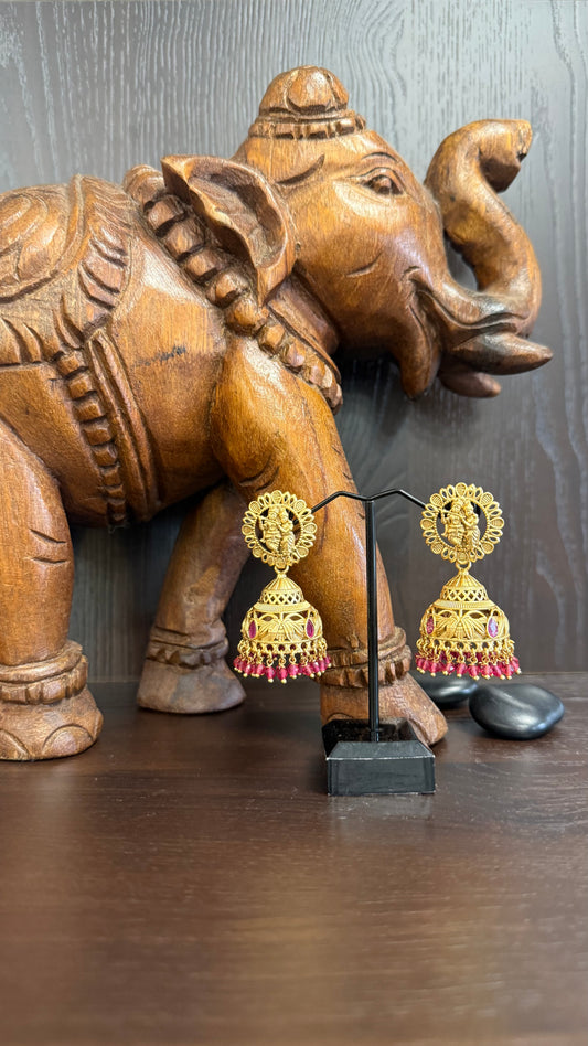Anbini Ruby Pearl Jhumka