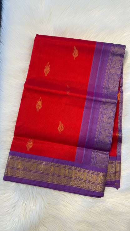 HANDLOOM KANCHIPURAM SILK COTTON (KSC214)