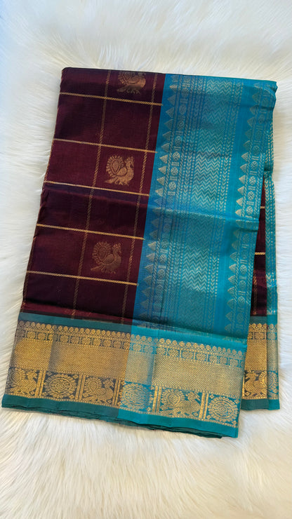 HANDLOOM KANCHIPURAM SILK COTTON (KSC269)