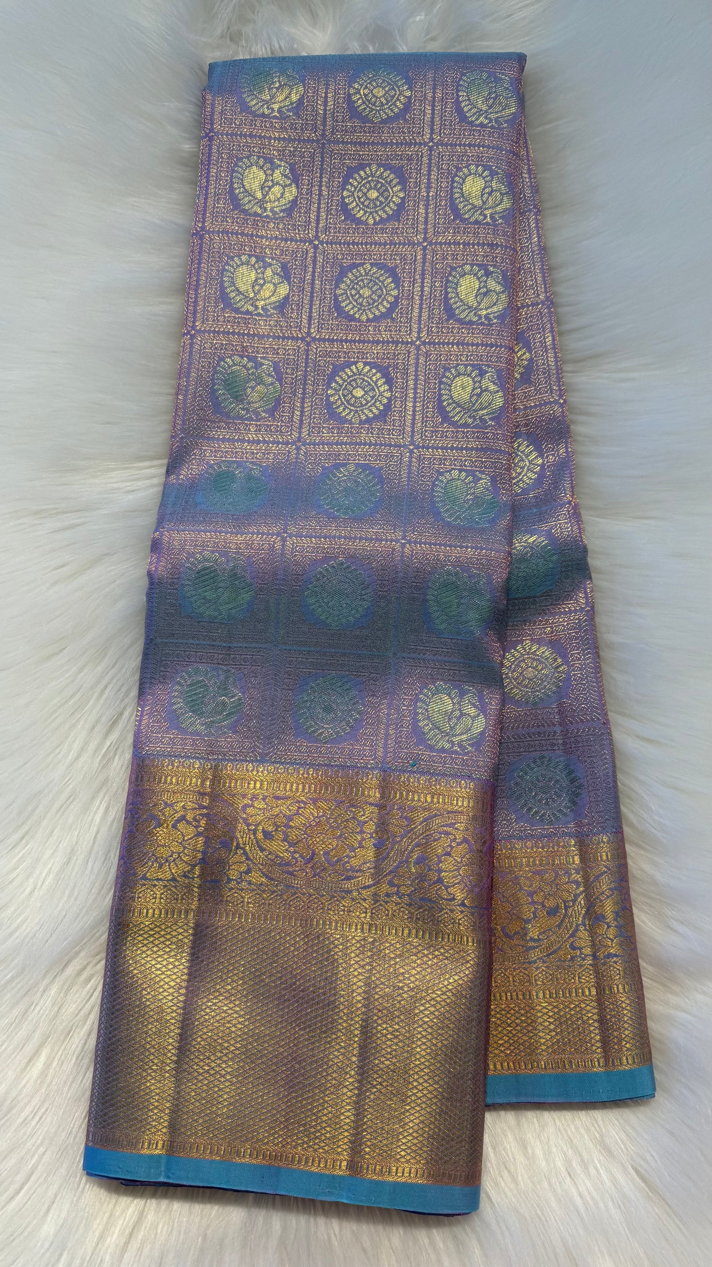 UNICORN GOLD FULL ZARI HANDLOOM KANCHIPURAM SILK SAREE (KSS312)