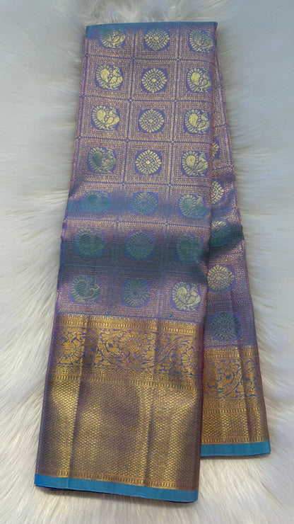 UNICORN GOLD FULL ZARI HANDLOOM KANCHIPURAM SILK SAREE (KSS312)