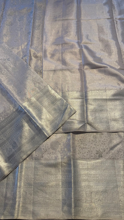 CHAMPAGNE GOLD ZARI HANDLOOM KANCHIPURAM SILK SAREE (KSS285)