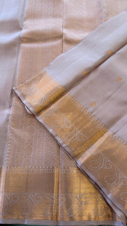 NUDE PINK HANDLOOM KANCHIPURAM SILK SAREE (KSS317)