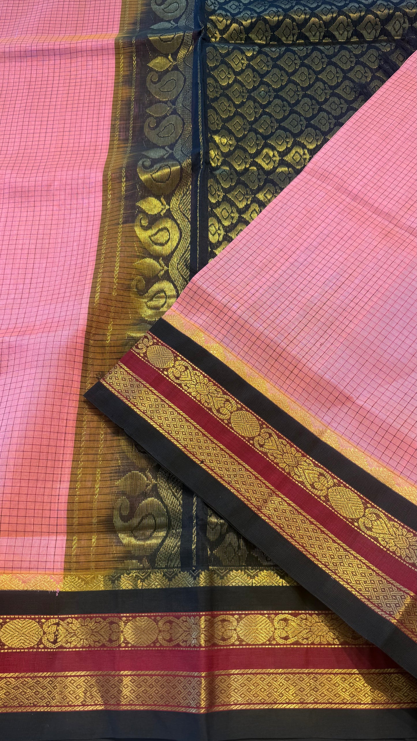 HANDLOOM KANCHIPURAM SILK COTTON (KSC257)