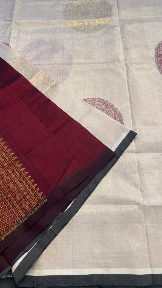 HANDLOOM KANCHIPURAM SILK COTTON (KSC172)