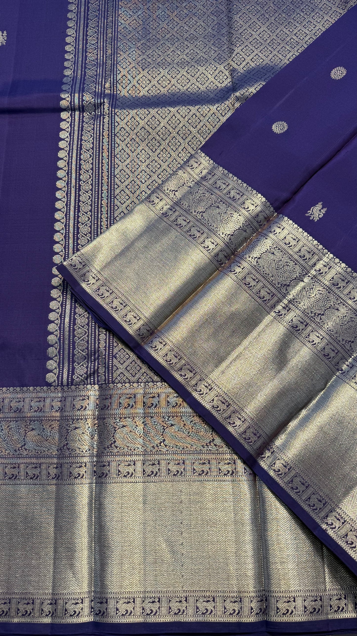 PURPLE HANDLOOM KANCHIPURAM SILK SAREE (KSS410)
