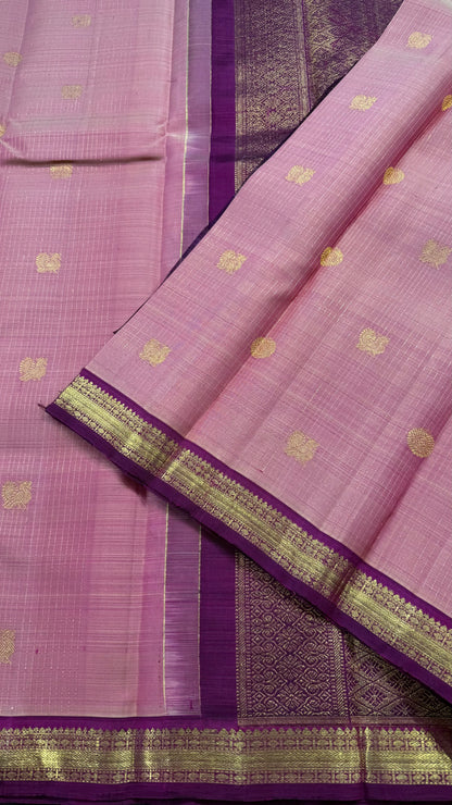 GUAVA PINK HANDLOOM KANCHIPURAM  SILK SAREE(KSS547)