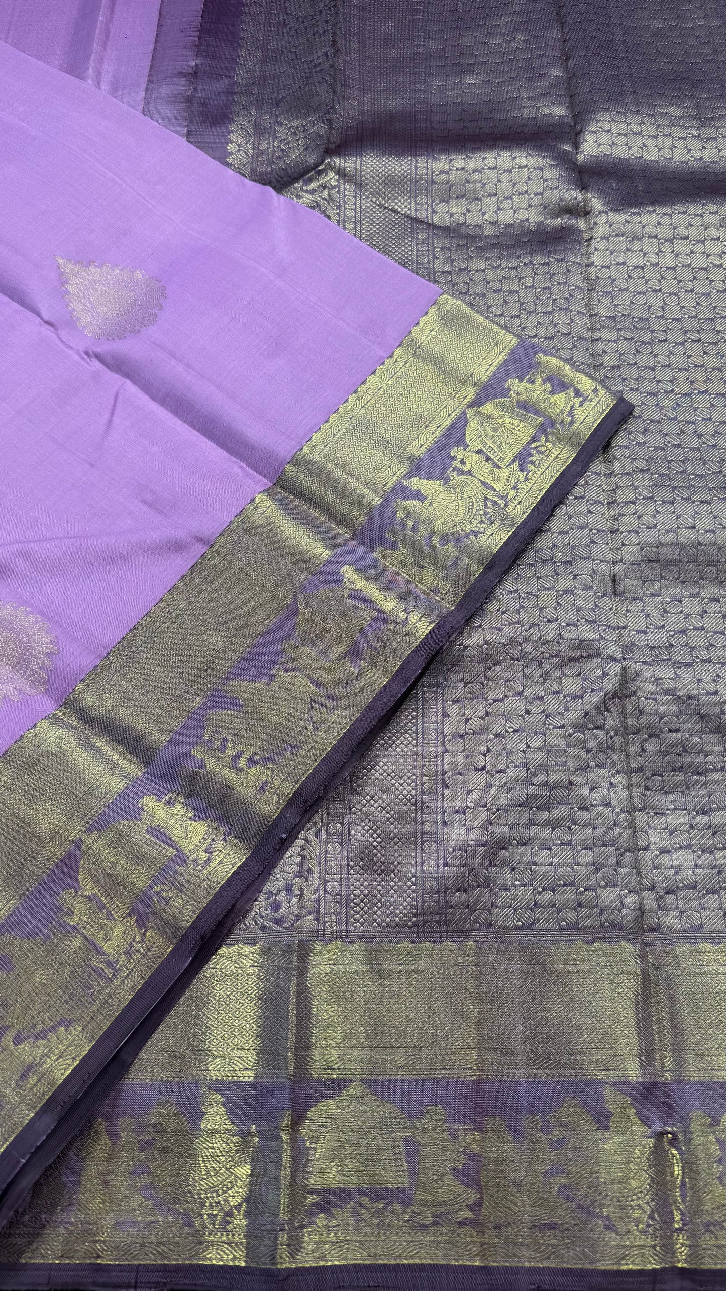 LAVENDER HANDLOOM KANCHIPURAM  SILK SAREE(KSS 544)