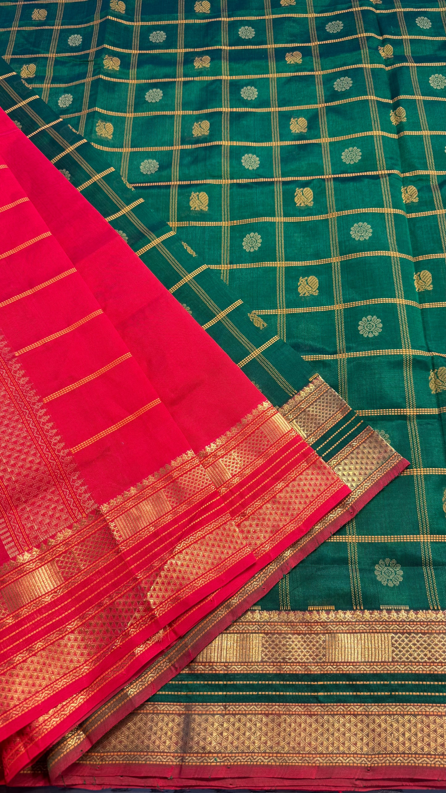 HANDLOOM KANCHIPURAM SILK COTTON (KSC152)