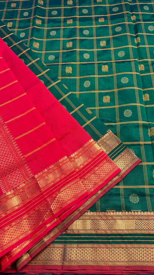 HANDLOOM KANCHIPURAM SILK COTTON (KSC152)