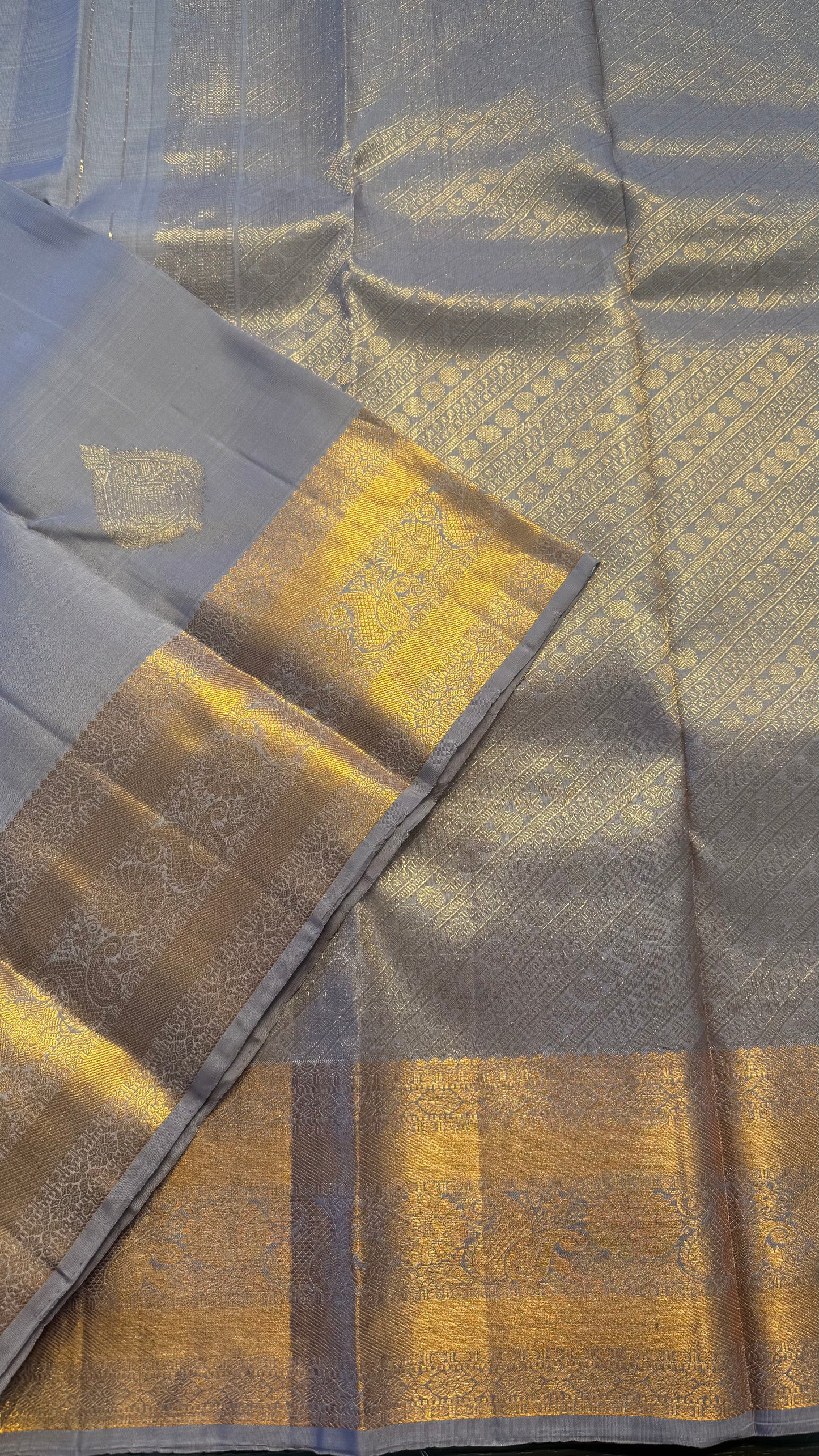 PALE MAUVE HANDLOOM KANCHIPURAM SILK SAREE (KSS315)