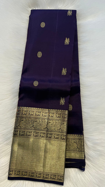 PURPLE HANDLOOM KANCHIPURAM SILK SAREE (KSS410)