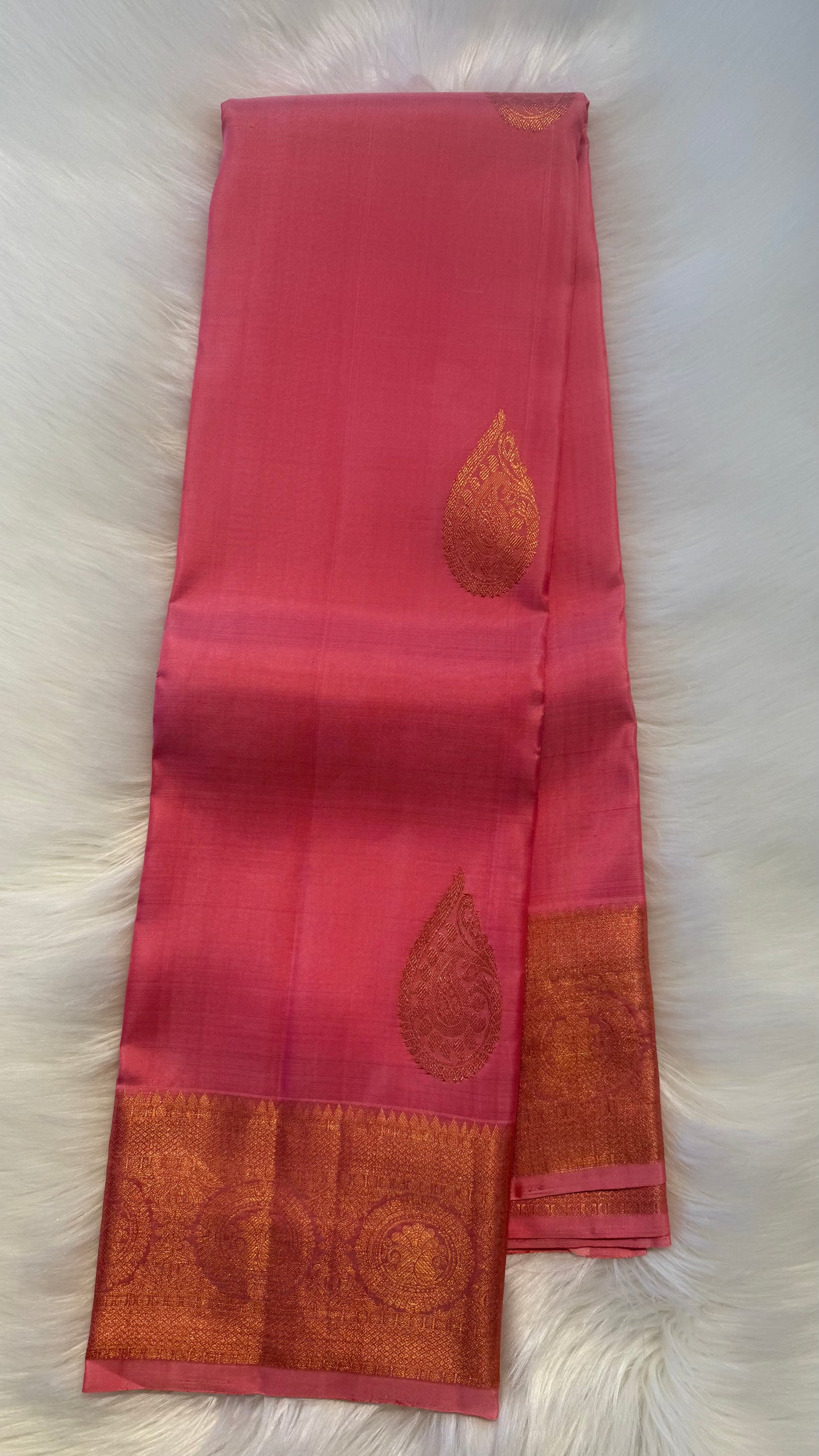 PINK HANDLOOM KANCHIPURAM SILK SAREE (KSS322)