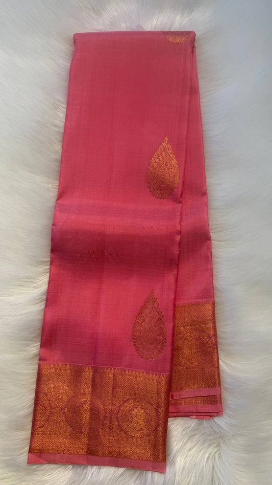 PINK HANDLOOM KANCHIPURAM SILK SAREE (KSS322)
