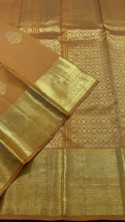 GAMBOGE PURE KANCHIPURAM HANDLOOM SILK SAREE(KSS 535)