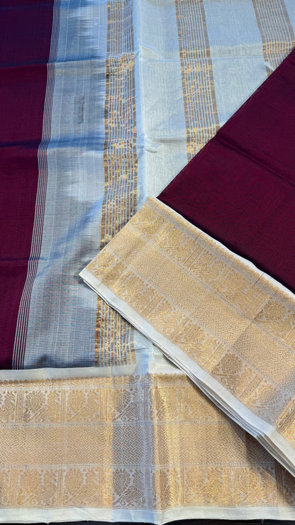 HANDLOOM KANCHIPURAM SILK COTTON (KSC241)