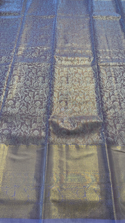 LIGHT PURPLE SEMI SILK KANICHIPURAM SILK SAREE (SSKS30)