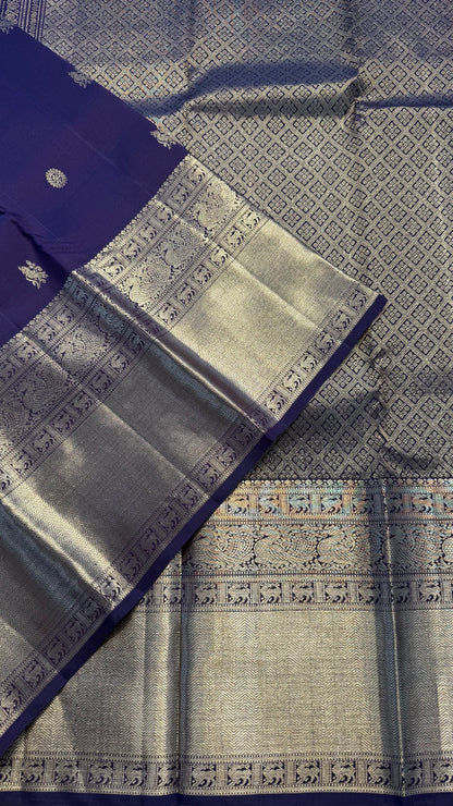 PURPLE HANDLOOM KANCHIPURAM SILK SAREE (KSS410)
