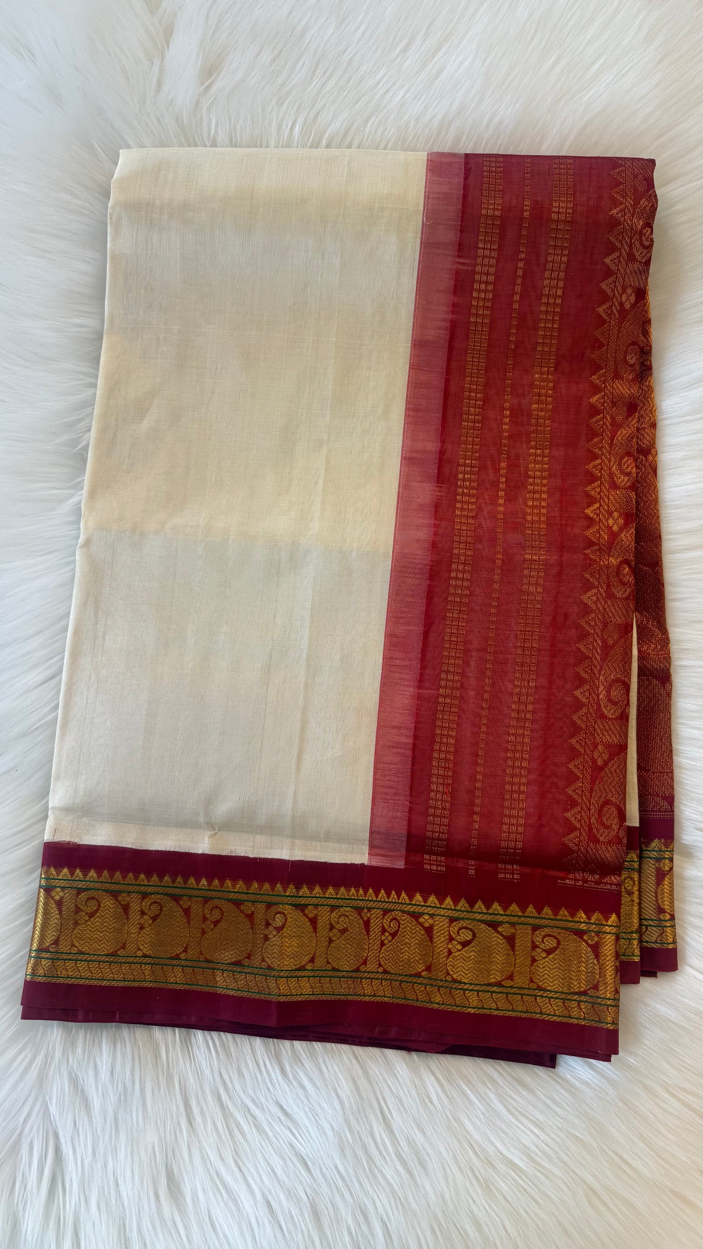 HANDLOOM KANCHIPURAM SILK COTTON (KSC282)