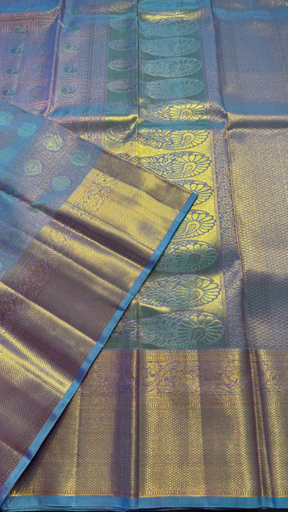 UNICORN GOLD FULL ZARI HANDLOOM KANCHIPURAM SILK SAREE (KSS312)