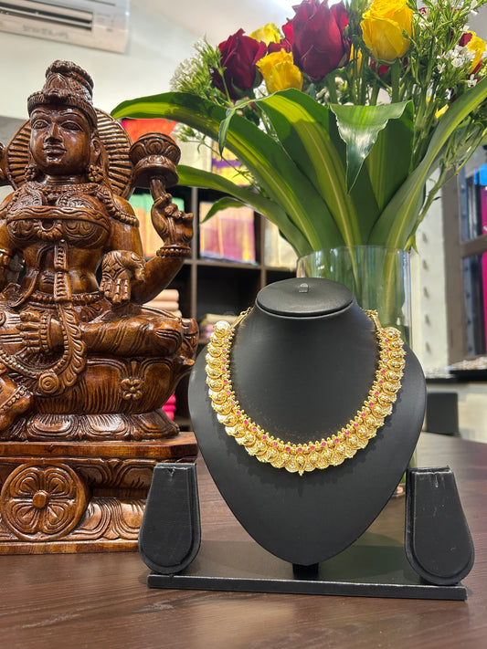 Kashika 916 Polish Dual Side Mango & Kasu Short Necklace