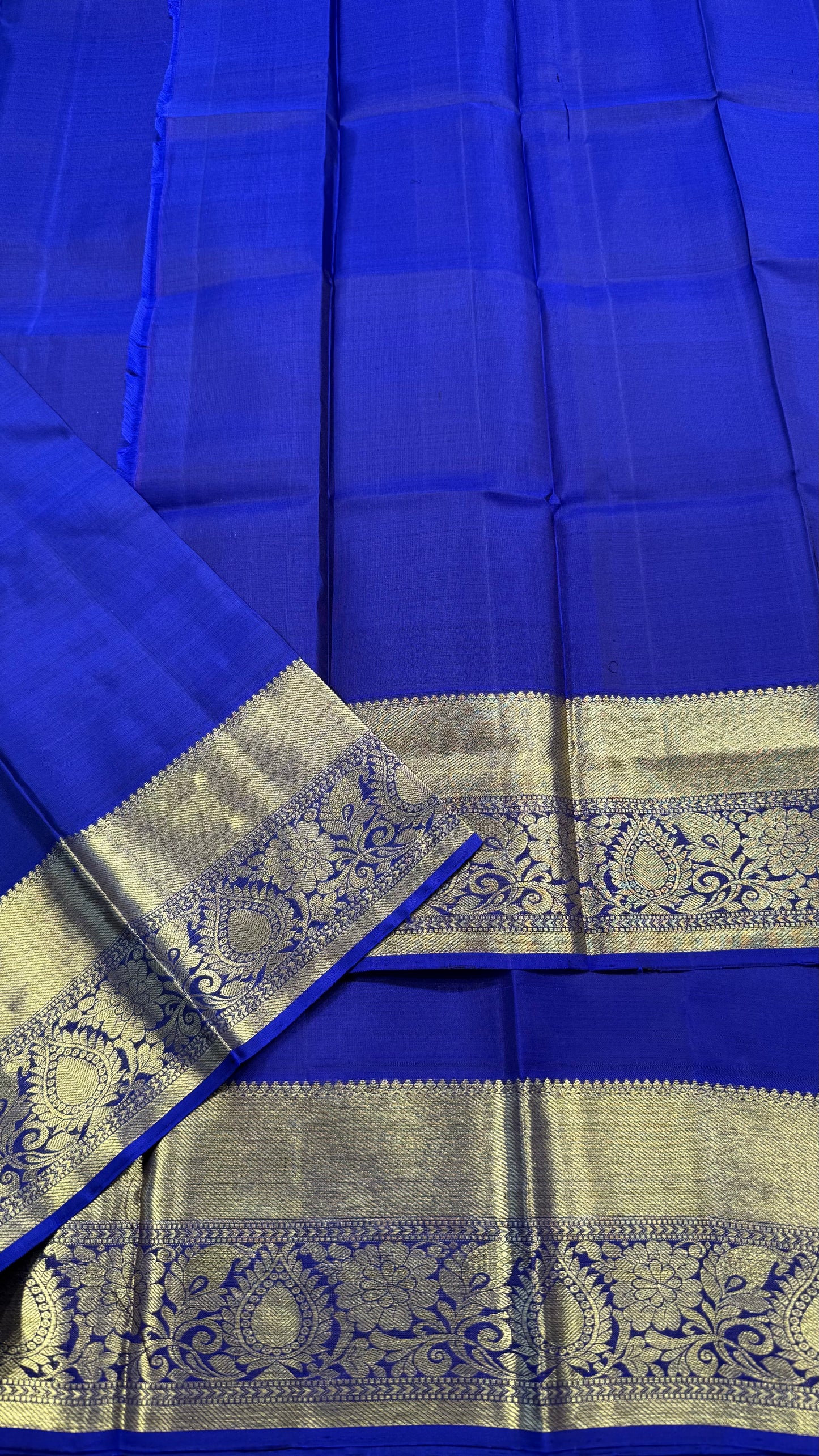 ROYAL BLUE HANDLOOM KANCHIPURAM  SILK SAREE(KSS522)