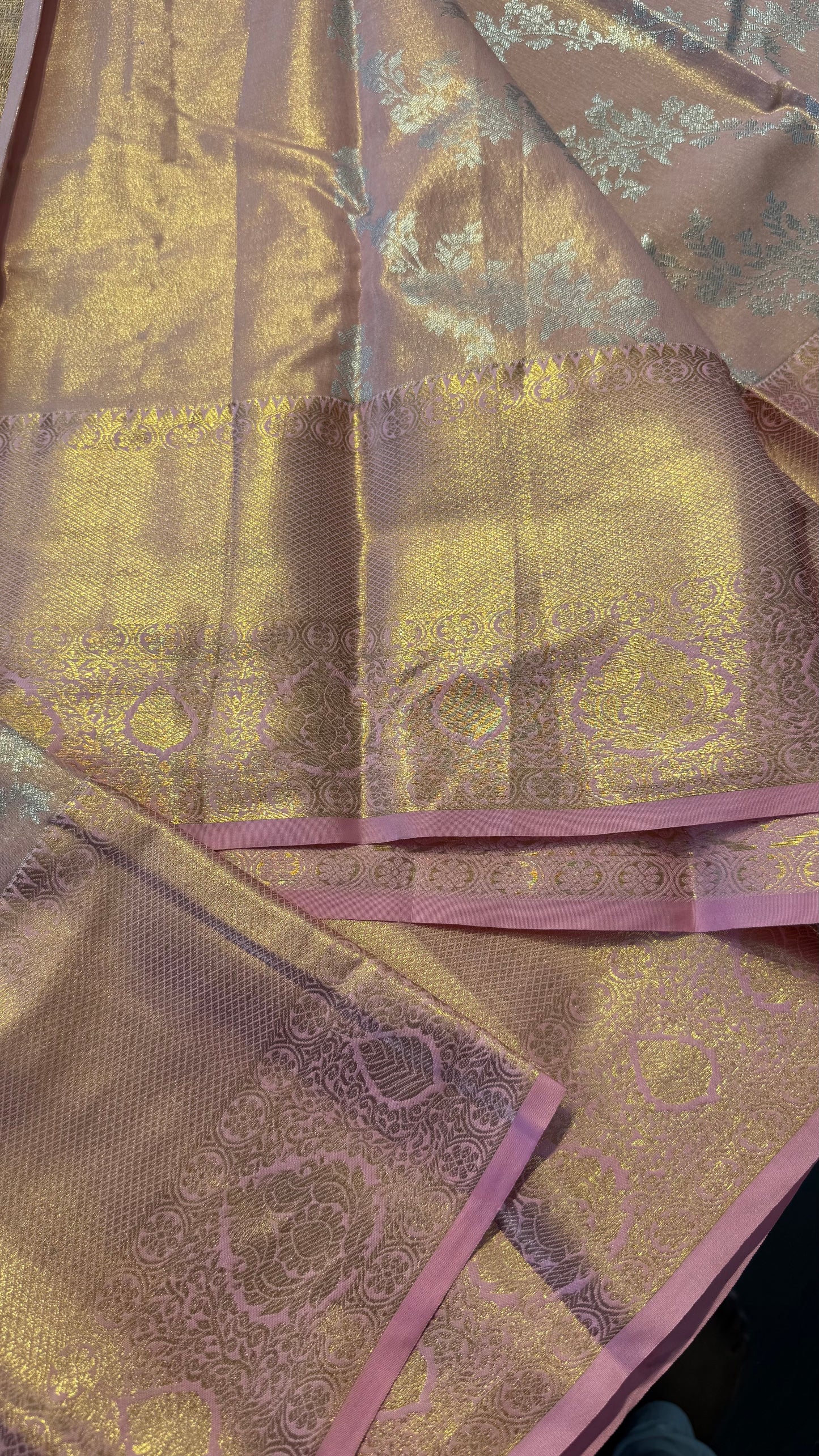 PINK SEMI SILK KANICHIPURAM SILK SAREE (SSKS14)