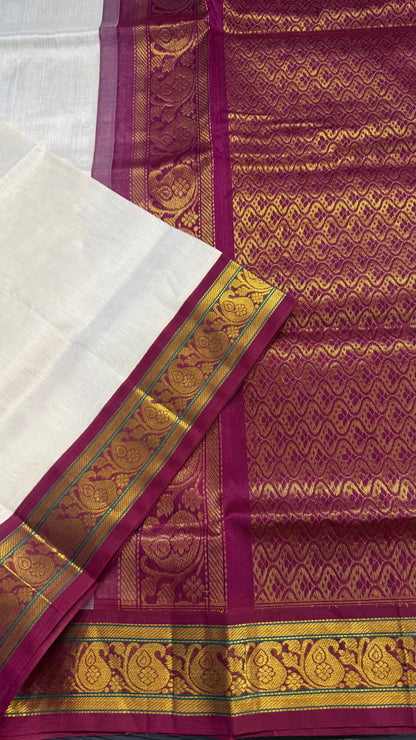 HANDLOOM KANCHIPURAM SILK COTTON (KSC186)