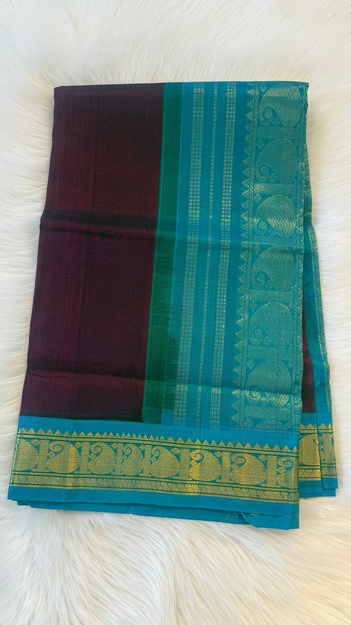 HANDLOOM KANCHIPURAM SILK COTTON (KSC218)