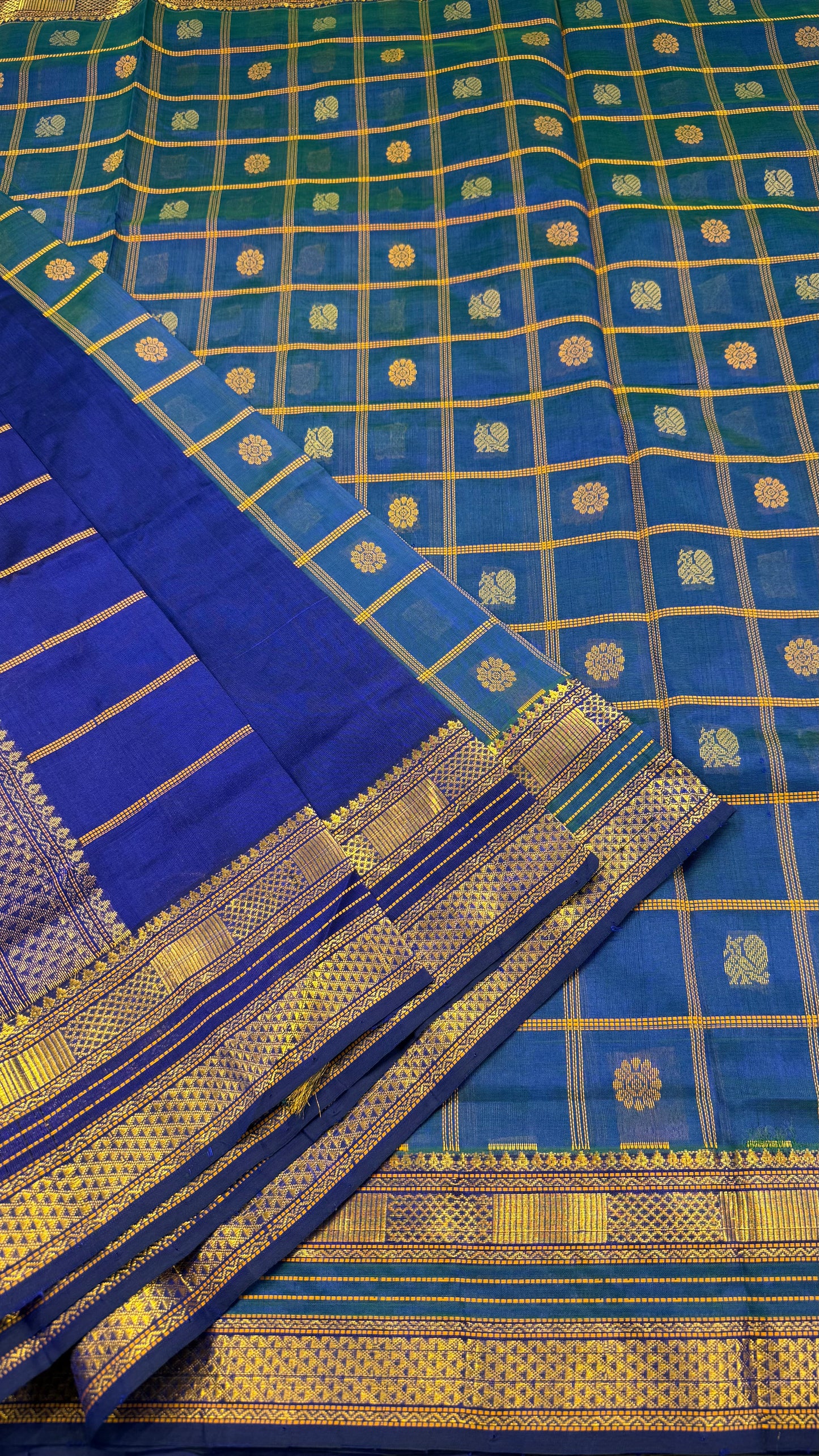 HANDLOOM KANCHIPURAM SILK COTTON (KSC156)