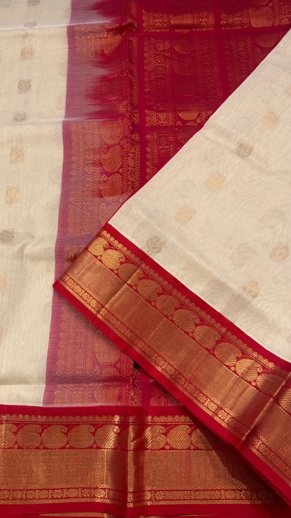 HANDLOOM KANCHIPURAM SILK COTTON (KSC208)