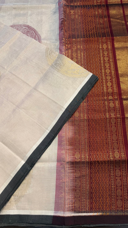 HANDLOOM KANCHIPURAM SILK COTTON (KSC172)