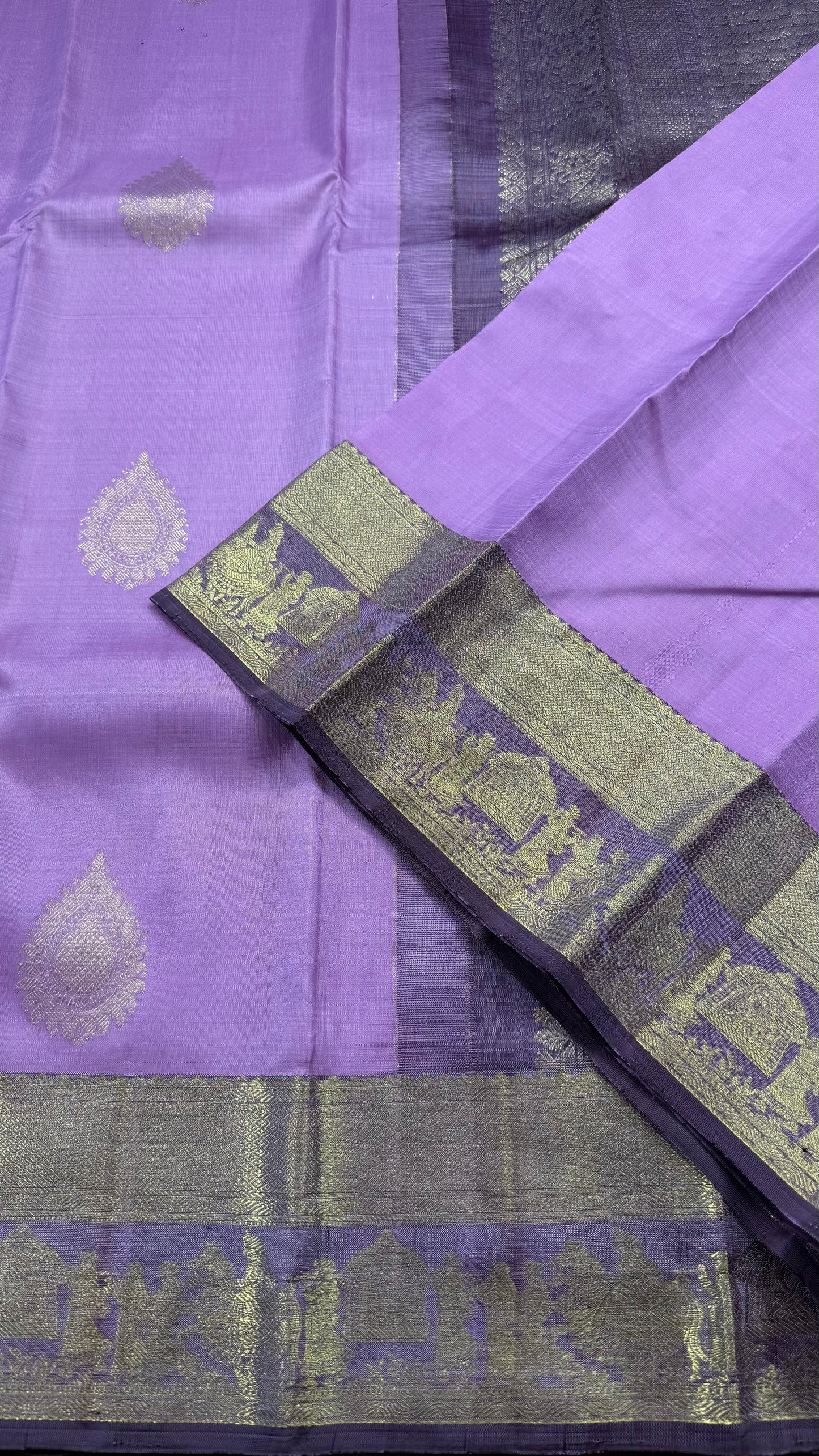 LAVENDER HANDLOOM KANCHIPURAM  SILK SAREE(KSS 544)