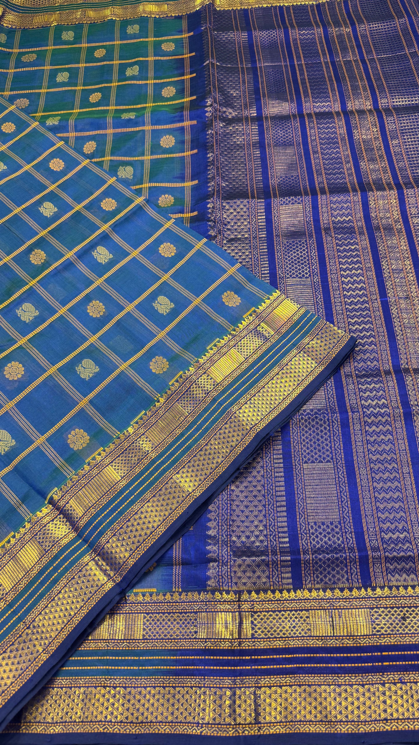 HANDLOOM KANCHIPURAM SILK COTTON (KSC156)