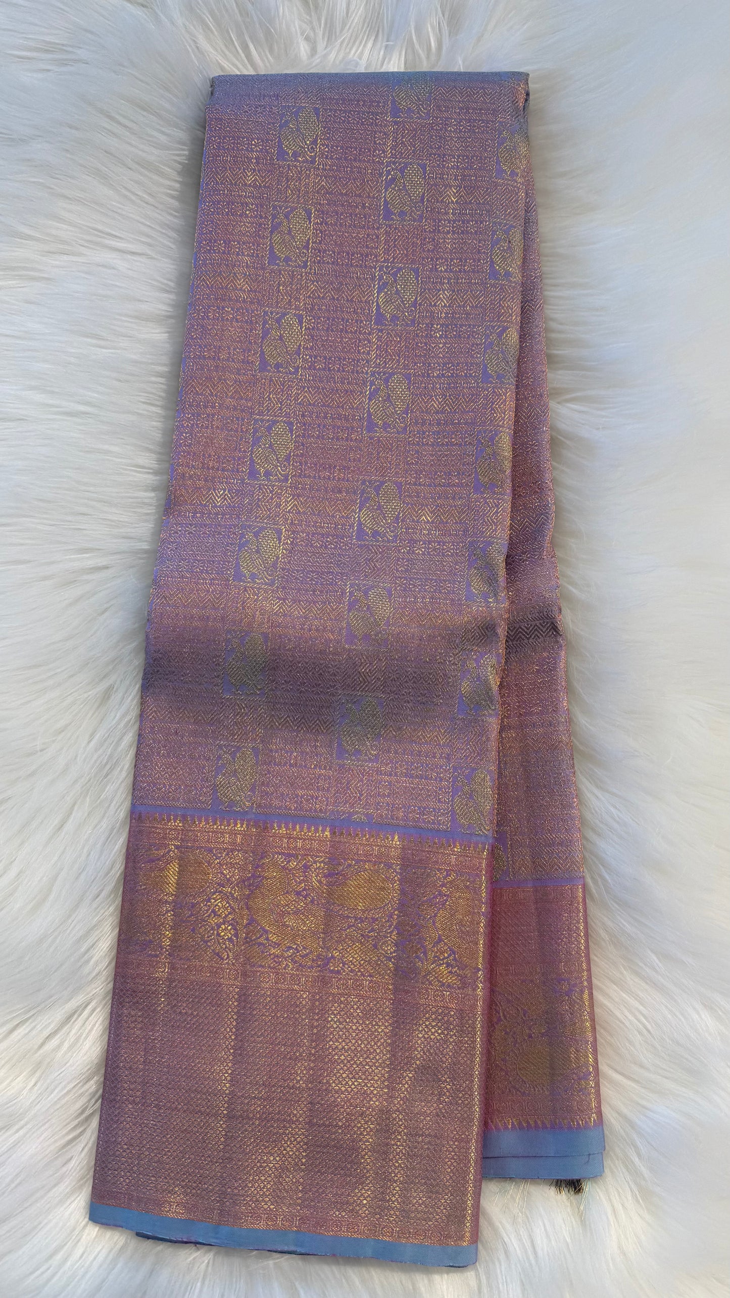 UNICORN GOLD FULL ZARI HANDLOOM KANCHIPURAM SILK SAREE (KSS313)