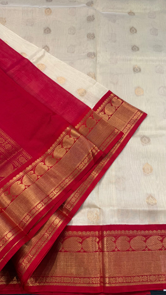 HANDLOOM KANCHIPURAM SILK COTTON (KSC208)