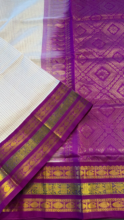 HANDLOOM KANCHIPURAM SILK COTTON (KSC256)