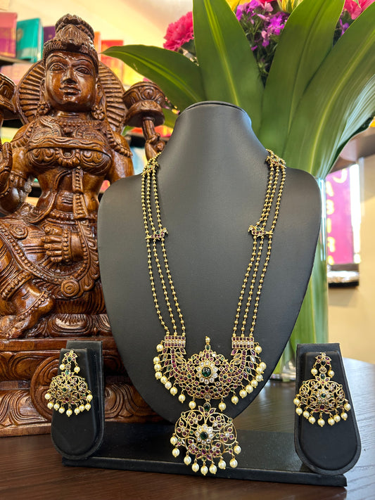 Antique Traditional Long Rani Haar Kemp Jewellery
